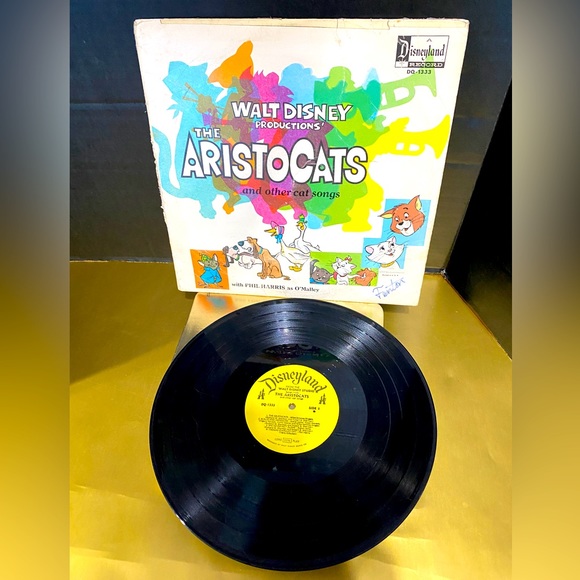 WALT DISNEY PRODUCTIONS VTG 1970 THE ARISTOCATS DISNEYLAND VINYL RECORD DQ-1333 - Picture 4 of 16